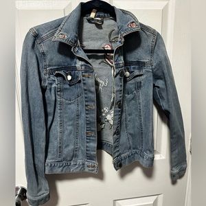 H&M Embroidered Jean Jacket